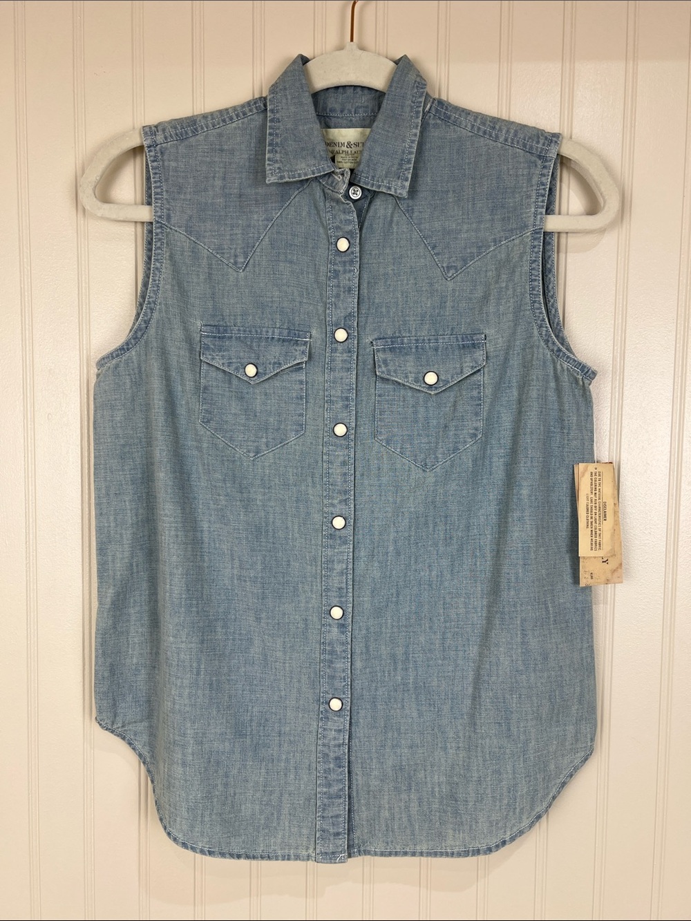 NWT Denim & Supply Ralph Lauren 100% Cotton Sleeveless Summer 1 Top Size XS